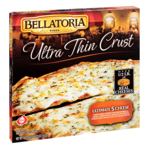 Bellatoria Pizza Pizza, Ultra Thin Crust, Ultimate 5 Cheese