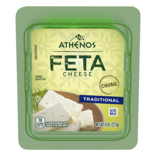 Athenos Cheese, Feta, Traditional, Chunk