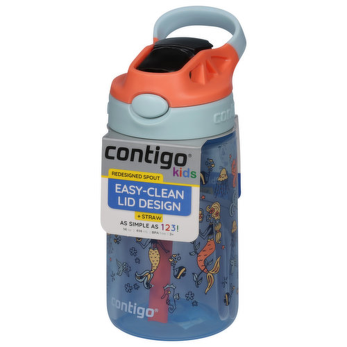 Contigo Kids Water Bottle 14 oz with Autospout Technology Spill