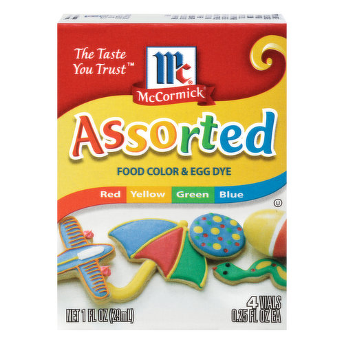 Red. Yellow. Green. Blue. The taste you trust. mccormick.com. Questions? Call 1-800-632-5847. Packed in U.S.A.