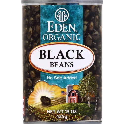Pure & Purifying: Eden organic Michigan family farm black turtle beans. Creamy and sweet. A favorite in the Americas and Caribbean, and the Mexican staple. Their dark skin is quite high in antioxidant anthocyanins. Ideal with grain, in soups, stews, salsa, tacos. Eden bisphenol-A free can lining. OCIA certified organic. www.edenfoods.com for over 920 free recipes. BPA free lining.