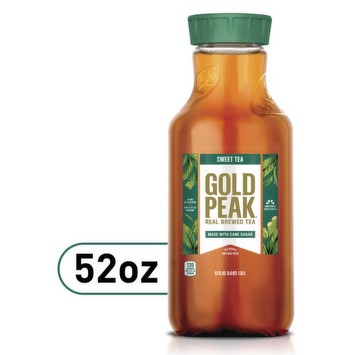Gold Peak is real brewed tea made from tea leaves picked for peak taste - enjoy Gold Peak Sweet Tea made with real cane sugar. Perfect for the whole family, these convenient bottles let you take real brewed tea wherever you go.

Whether it’s a picnic in the park, watching the game, or a backyard barbeque, get that delicious fresh brewed flavor with every sip of Gold Peak Sweet Tea. Gold Peak uses cane sugar and pure filtered water for a difference you can taste. 

Gold Peak has a variety of real brewed flavors that pair marvelously with any occasion, from unplanned get-togethers, to holiday traditions. And the fresh flavor makes any meal feel like home cooking, whether it’s lunch on-the-go or family takeout night, Gold Peak’s real taste will match those real moments.

There’s a variety of Gold Peak Teas to choose from, whether you like zero-sugar teas, sweetened real brewed teas or unsweetened real brewed tea options. We have a collection of classic flavors like Gold Peak Lemon Tea, Gold Peak Green Tea and Gold Peak Lemonade Tea and even offer refreshing flavors that are available nationally, like California Raspberry Tea and Georgia Peach Tea. 

Real Brewed. Real Tea. Real Good.
