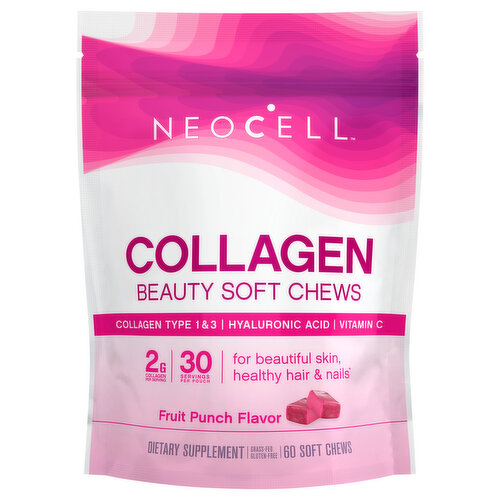 Neocell Collagen, Beauty Soft Chews, Fruit Punch Flavor