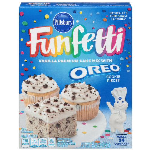 Pillsbury Funfetti Cake Mix, Premium, Vanilla