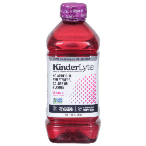 Kinderlyte Electrolyte Solution, Natural, Grape