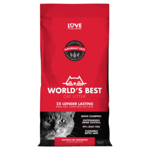 World's Best Cat Litter Multiple Cat Unscented Clumping Formula