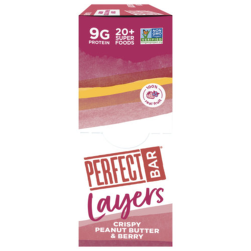 Perfect Bar Protein Bar, Layers, Crispy Peanut Butter & Berry