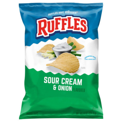 Ruffles Potato Chips, Sour Cream & Onion Flavored