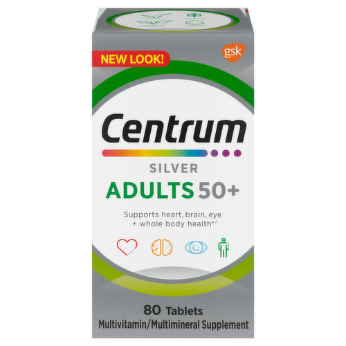 Centrum Silver Multivitamin/Multimineral, Adults 50+, Tablets