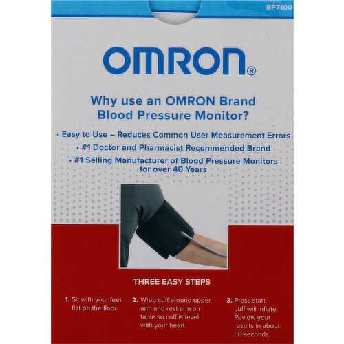 Omron Upper Arm Blood Pressure Monitor, Cuff and Instructions Series 3  BP7100