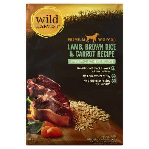 Wild Harvest Dog Food, Premium, Lamb, Brown Rice & Carrot Recipe