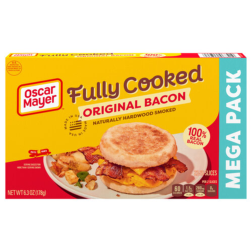 Oscar Mayer Bacon, Original, Fully Cooked, Mega Pack