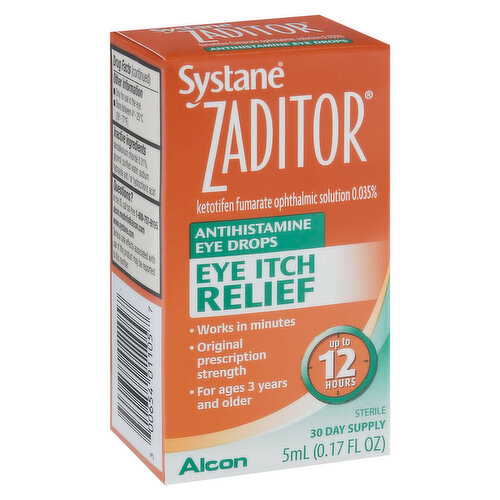 Systane Zaditor Eye Itch Relief, Sterile