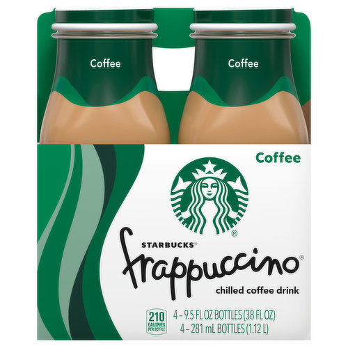 Flavor that pops. Brighten up your morning routine or put a pep in your afternoon step. Our Coffee Frappuccino chilled coffee drink is a smooth rich boost made with premium Starbucks coffee swirled with creamy milk and sugar.