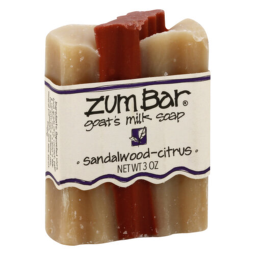 Zum Bar Soap, Goat's Milk, Sandalwood-Citrus