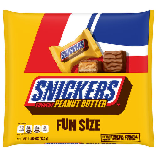 Snickers Milk Chocolate, Crunchy Peanut Butter, Fun Size