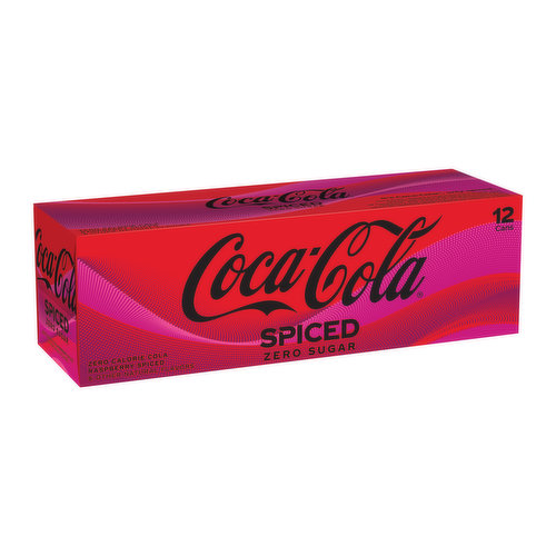 Coca-Cola Zero Sugar Zero Sugar Spiced Fridge Pack Cans, 12 fl oz, 12 Pack
