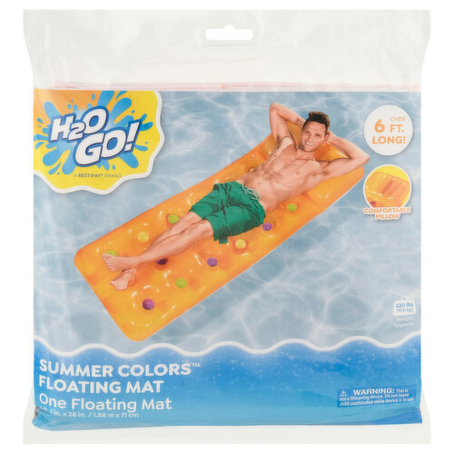 H2OGo! Summer Colors Floating Mat, 6 Feet