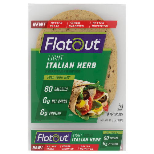 Flatout Flatbreads, Light, Italian Herb