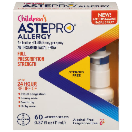 Astepro Nasal Spray, Antihistamine, Full Prescription Strength, Allergy, Children's, Age 6+