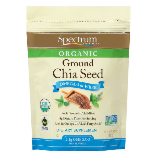 Spectrum Essentials Chia Seed, Organic, Ground