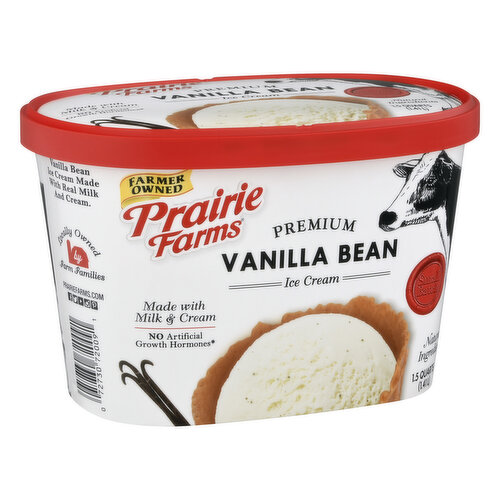 Prairie Farms Ice Cream, Premium, Vanilla Bean