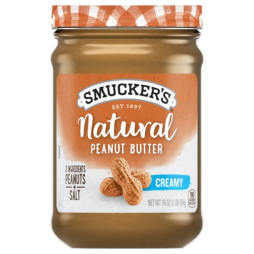 Smucker's Peanut Butter, Natural, Creamy