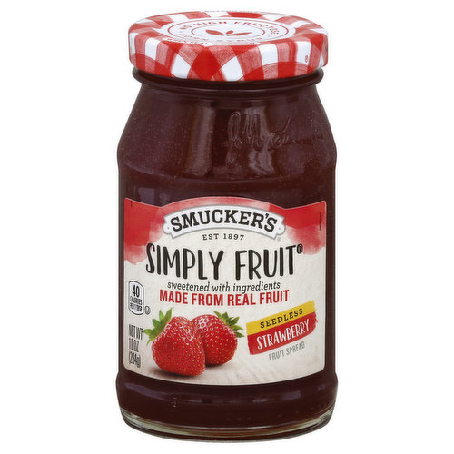 Smucker's Fruit Spread, Simply Fruit, Seedless Strawberry