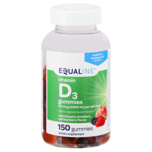 Equaline Vitamin D3, 50 mcg, Gummies