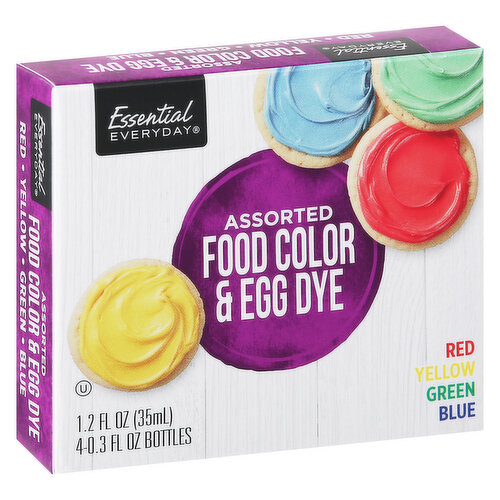 Essential Everyday Food Color & Egg Dye, Assorted