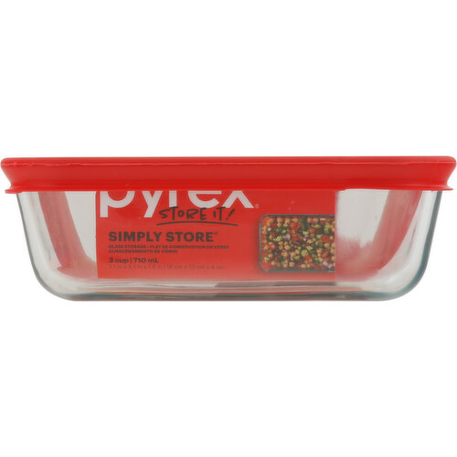 Pyrex 3-Cup Rectangle Food Storage Container