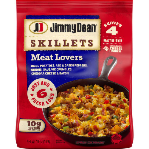 Jimmy Dean Jimmy Dean Skillets Meat Lovers, Frozen Breakfast, 16 oz