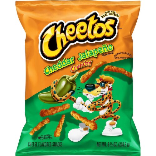 CHEETOS Crunchy Cheetos Crunchy Cheese Flavored Snacks Cheddar Jalapeno Flavored 8.5 Oz