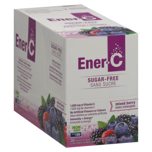 Ener-C Vitamin C, 1000 mg, Sugar-Free, Mixed Berry