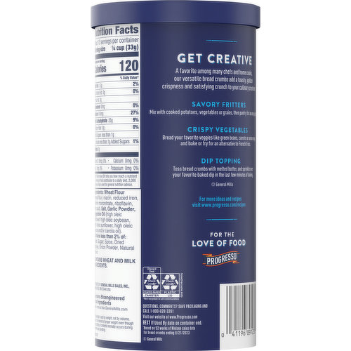 Progresso Bread Crumbs, Garlic & Herb