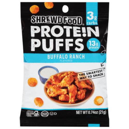 Shrewd Food Protein Puffs, Buffalo Ranch Flavored