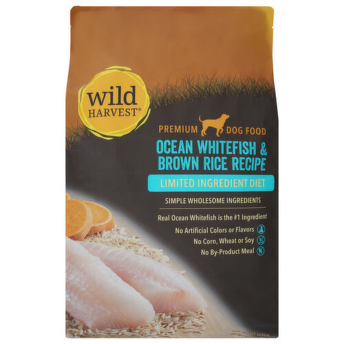 Wild Harvest Dog Food, Premium, Ocean Whitefish & Brown Rice Recipe