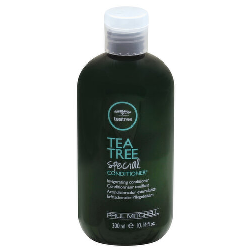 Invigorating conditioner. Your hair deserves special treatment. Experience natural magic of tea tree oil, peppermint and lavender. Enjoy an invigorating tingle that leaves the hair and scalp looking and feeling healthy. The moisturizing botanical blend tackles tangles for instant manageability. Color safe and ideal for all hair types. Guaranteed only when purchased within the professional beauty salon industry, not from a drugstore, supermarket, or other unauthorized source. John Paul Mitchell System does not conduct or endorse animal testing. paulmitchell.com. Made in the USA.