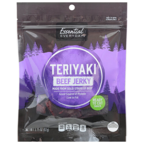 Essential Everyday Beef Jerky, Teriyaki