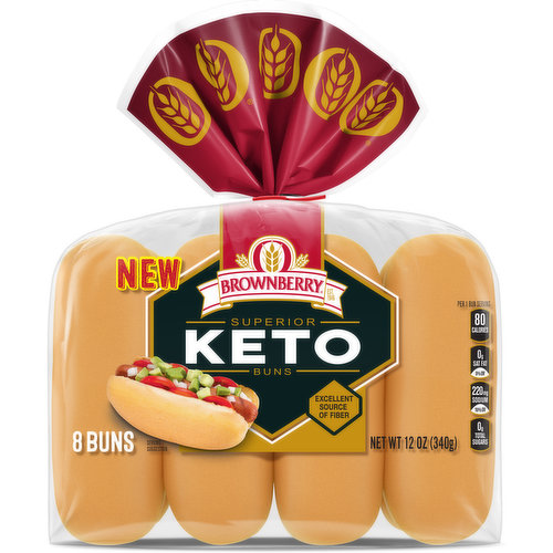 Brownberry Keto Hot Dog Buns, 8 Pack