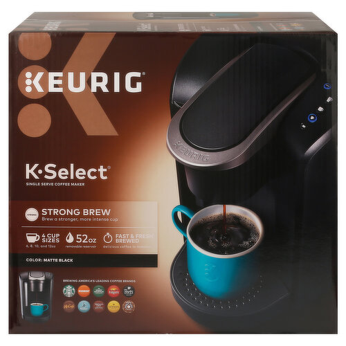 Single Serve Coffee Maker K Cup & Ground Coffee, One Cup Coffee Maker Brews 6-14 oz in 2 Mins, Pod Coffee Maker Fits Travel Mugs, with 30 oz Removable