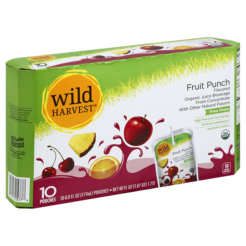 Wild Harvest Orange Juice Beverage, Organic, Fruit Punch Flavored