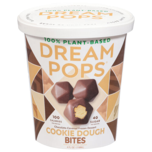 Dream Pops Frozen Dessert, Chocolate-Covered, Cookie Dough Bites