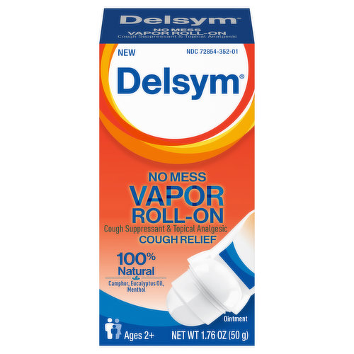 Delsym Cough Relief, Vapor, Roll-on, No Mess, Ointment