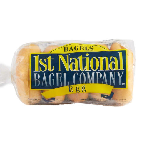 1st National Bagel Company Bagels Egg Bagel, 5 Count