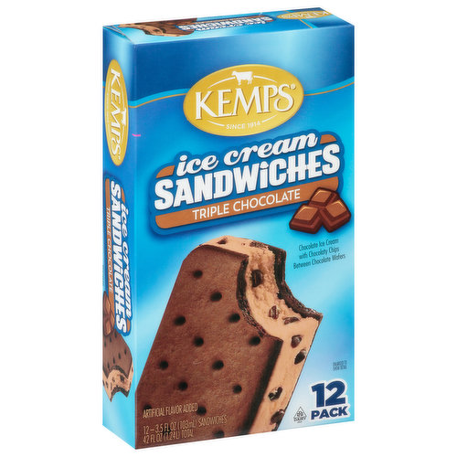 Kemps Triple Chocolate Ice Cream Sandwiches