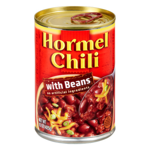 Gluten free. Fine chili since 1935. No artificial ingredients. No preservatives added. U.S. inspected and passed by Department of Agriculture. www.hormel.com. Visit www.hormel.com; 1-800-523-4635. Please recycle.