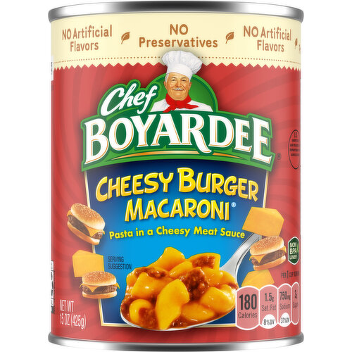 Chef Boyardee Cheesy Burger Macaroni