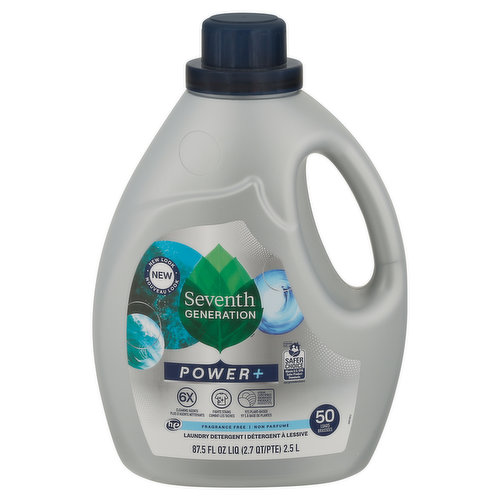 Seventh Generation Laundry Detergent, Power +, HE