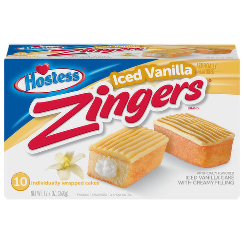10 individually wrapped cakes.